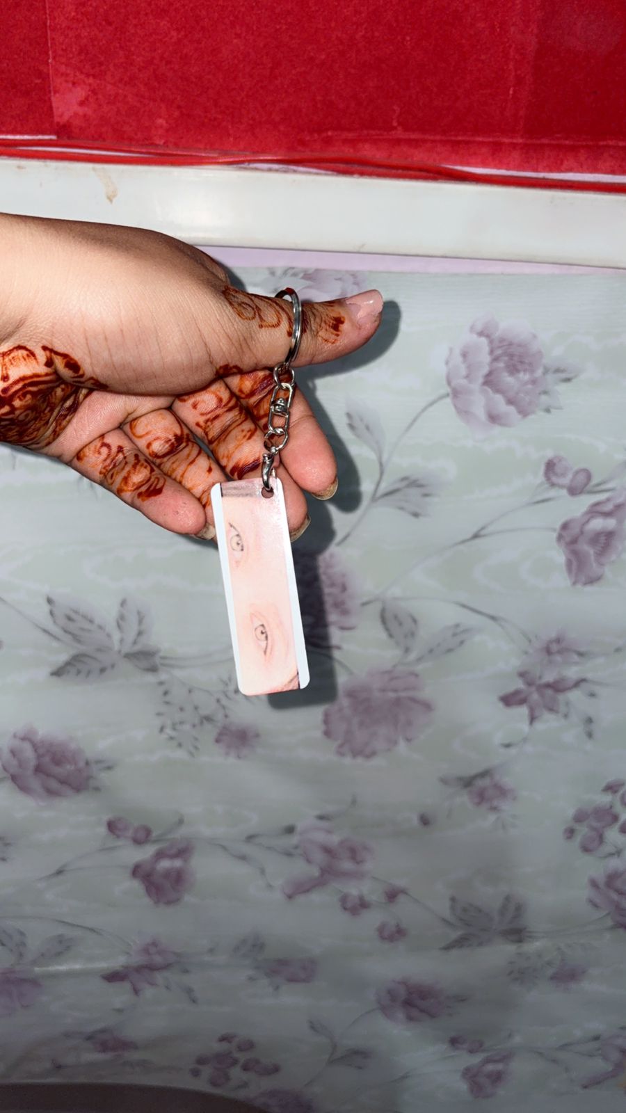 Close-up of an Eye-Portrait Keychain